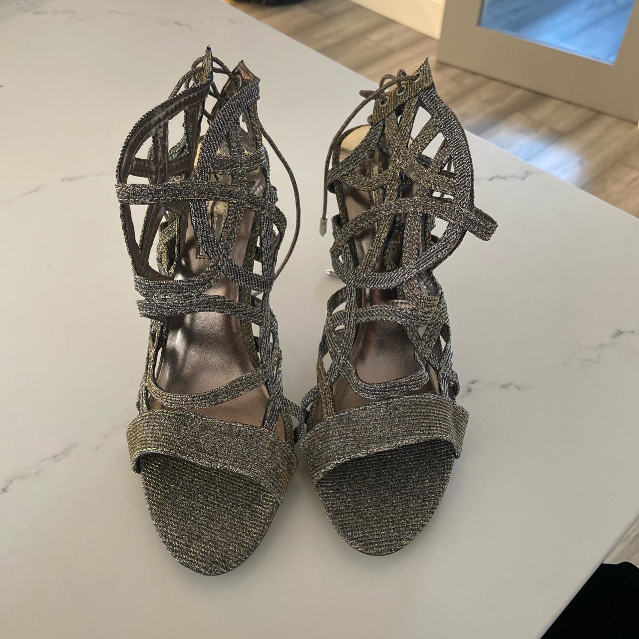 Dorothy Perkins Women's Gold and Silver Sandals Depop
