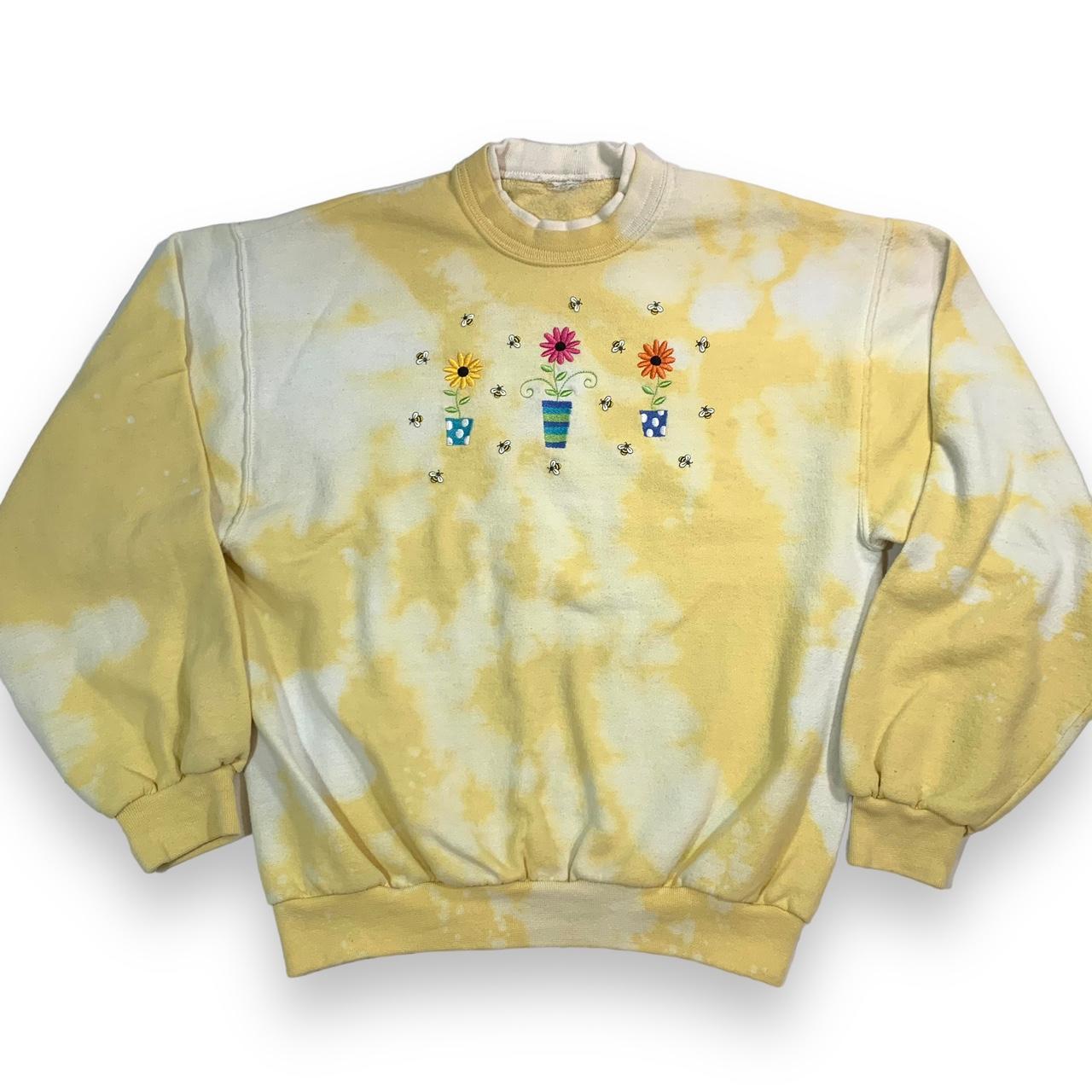 Bleach dye best sale yellow sweatshirt