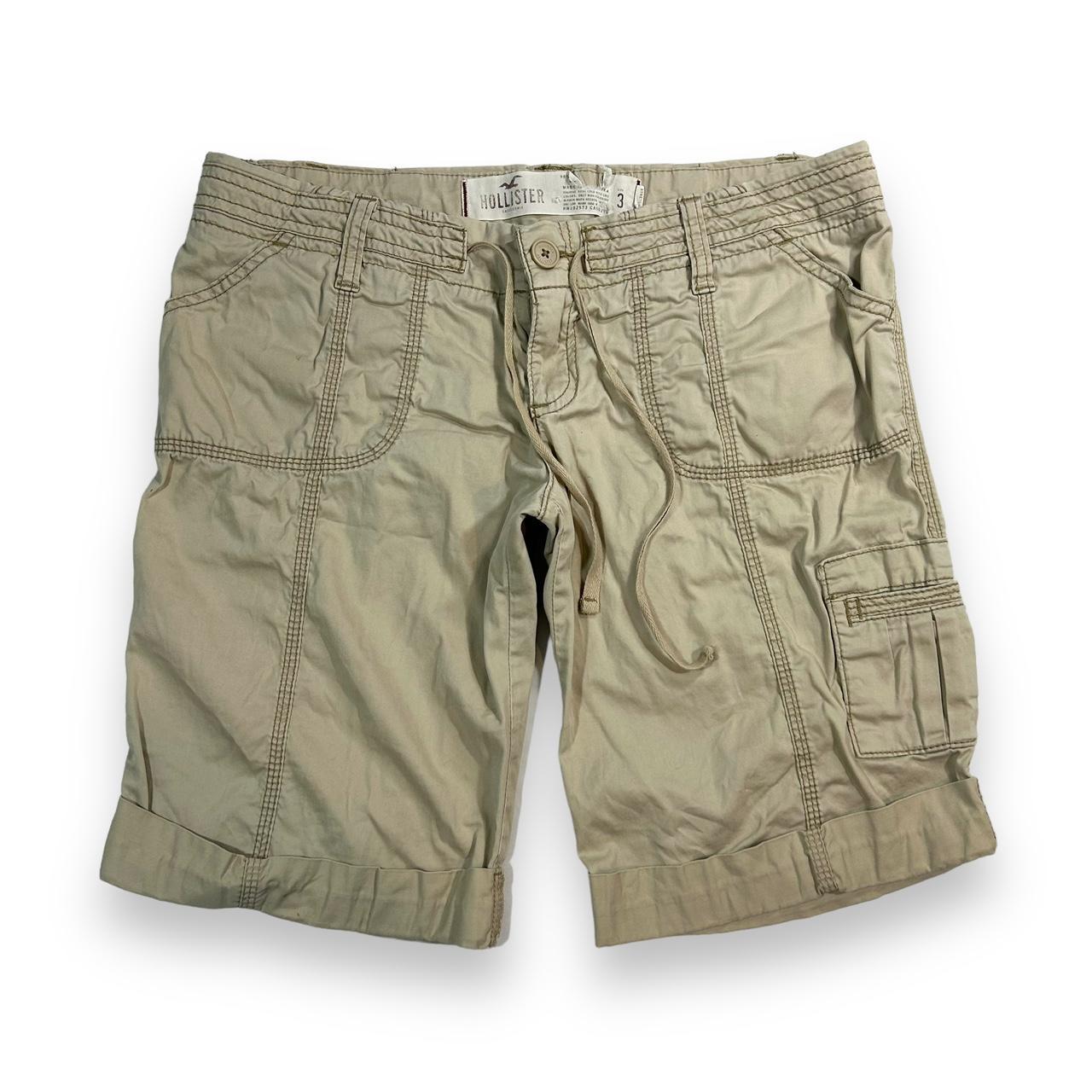 Hollister Cargo Shorts Long light weight beige Depop