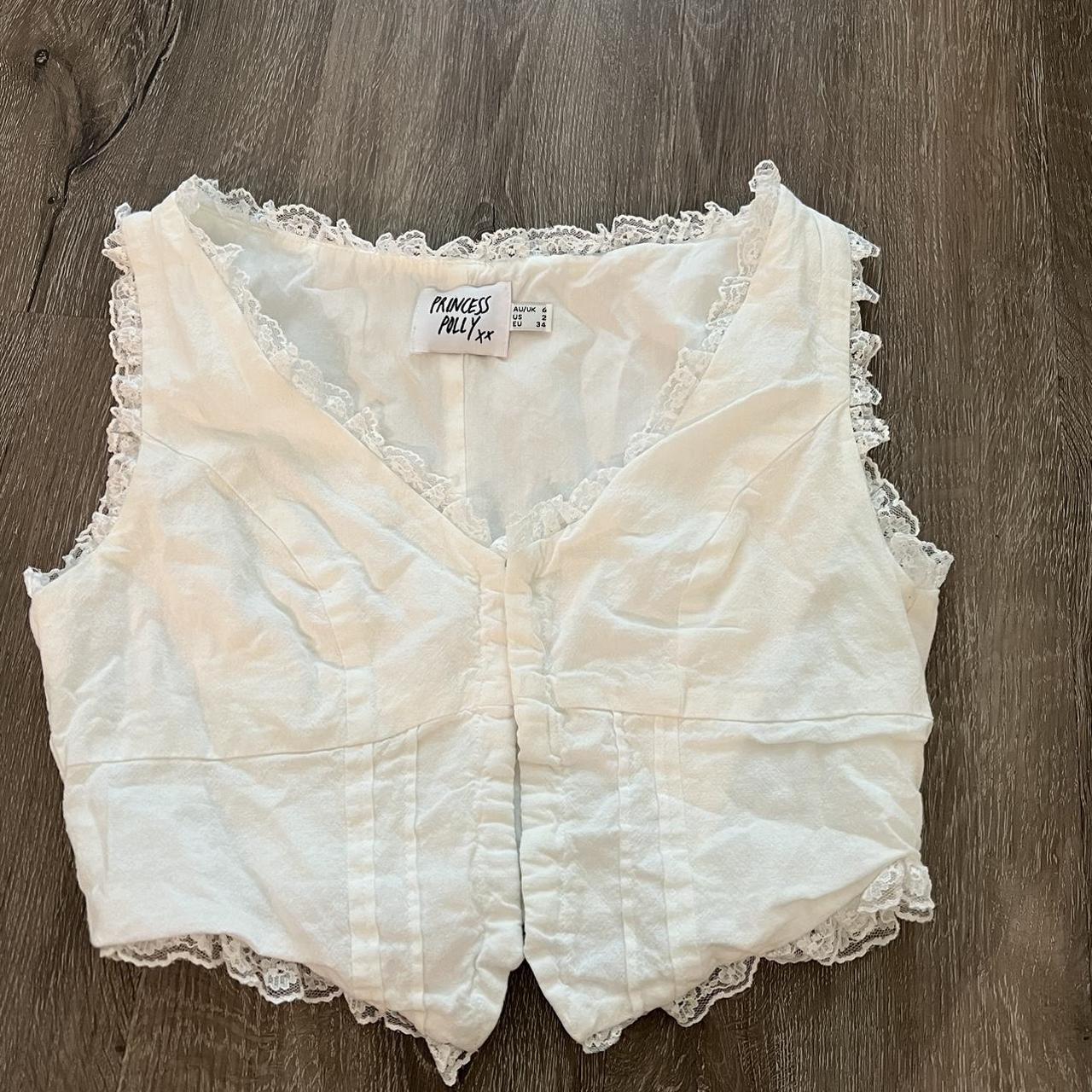 Princess Polly White Corset Worn ONCE - Depop