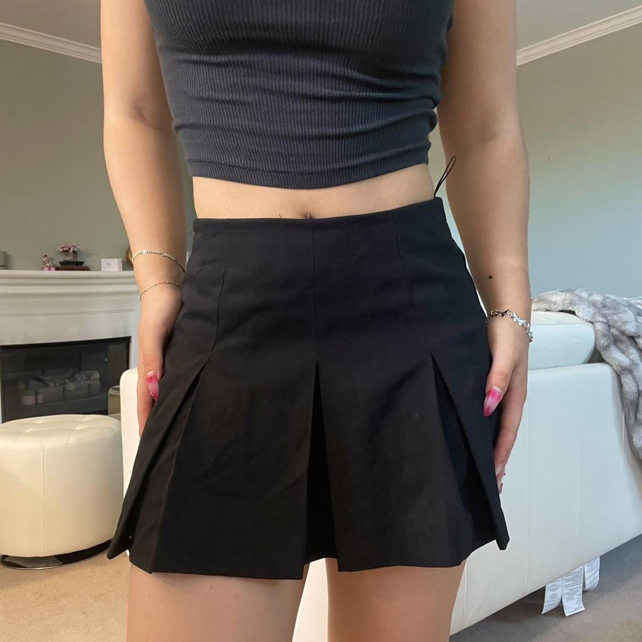 Zara Box Pleat Mini Skort in Shorts