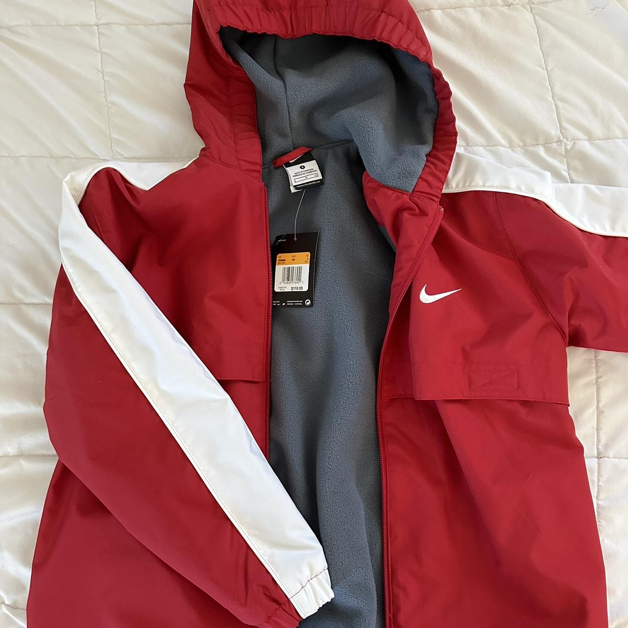 Red Nike swim parka Size SMALL unisex retail $110 - Depop