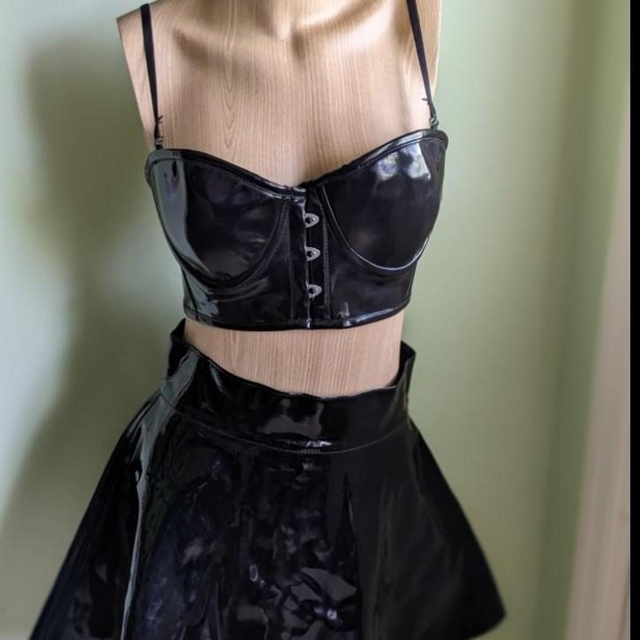 Corset pvc skirt Depop