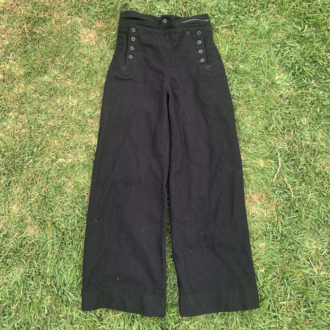 70s Black High Waist Pants - Small, 26