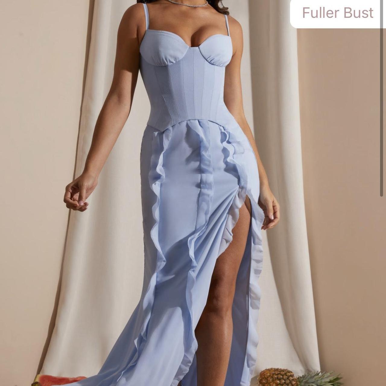 Blue Dress Oh Polly Frill Me Dress OH POLLY Perrine Corset Frill