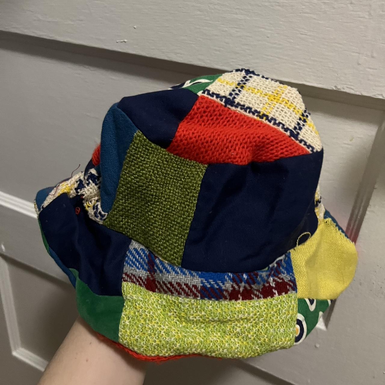 Women's Beanies - Multi – Multicolored patchwork … - image 1