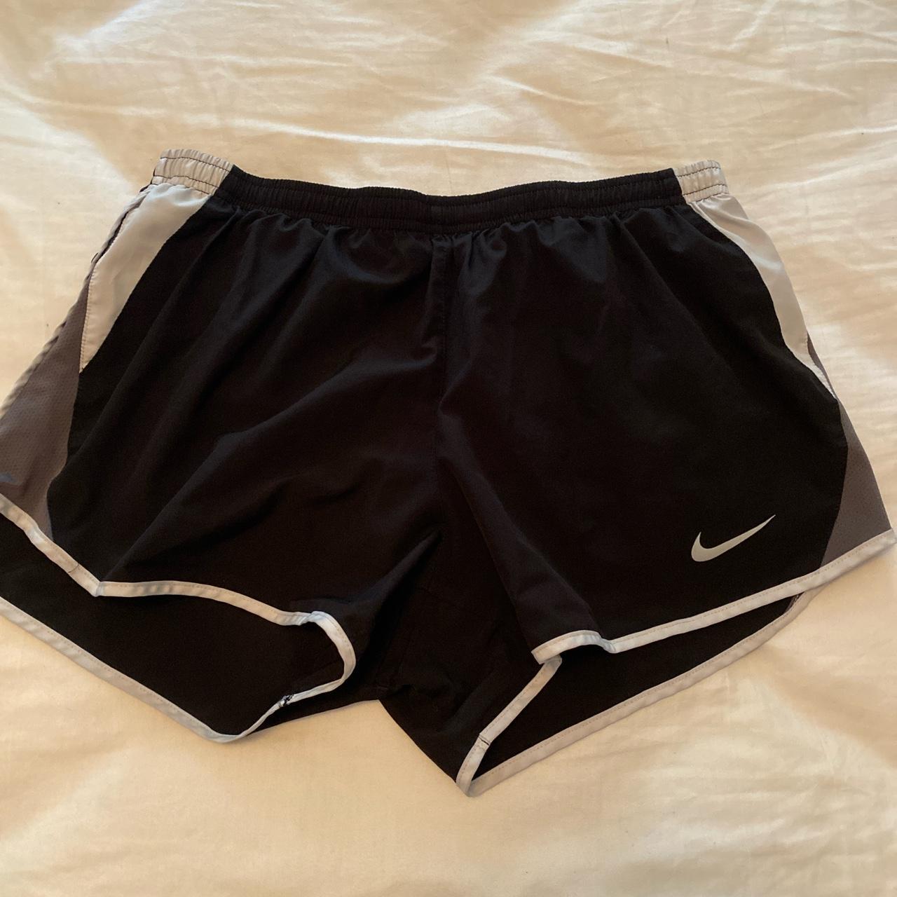 Large black Nike shorts, no holes or rips #black... - Depop