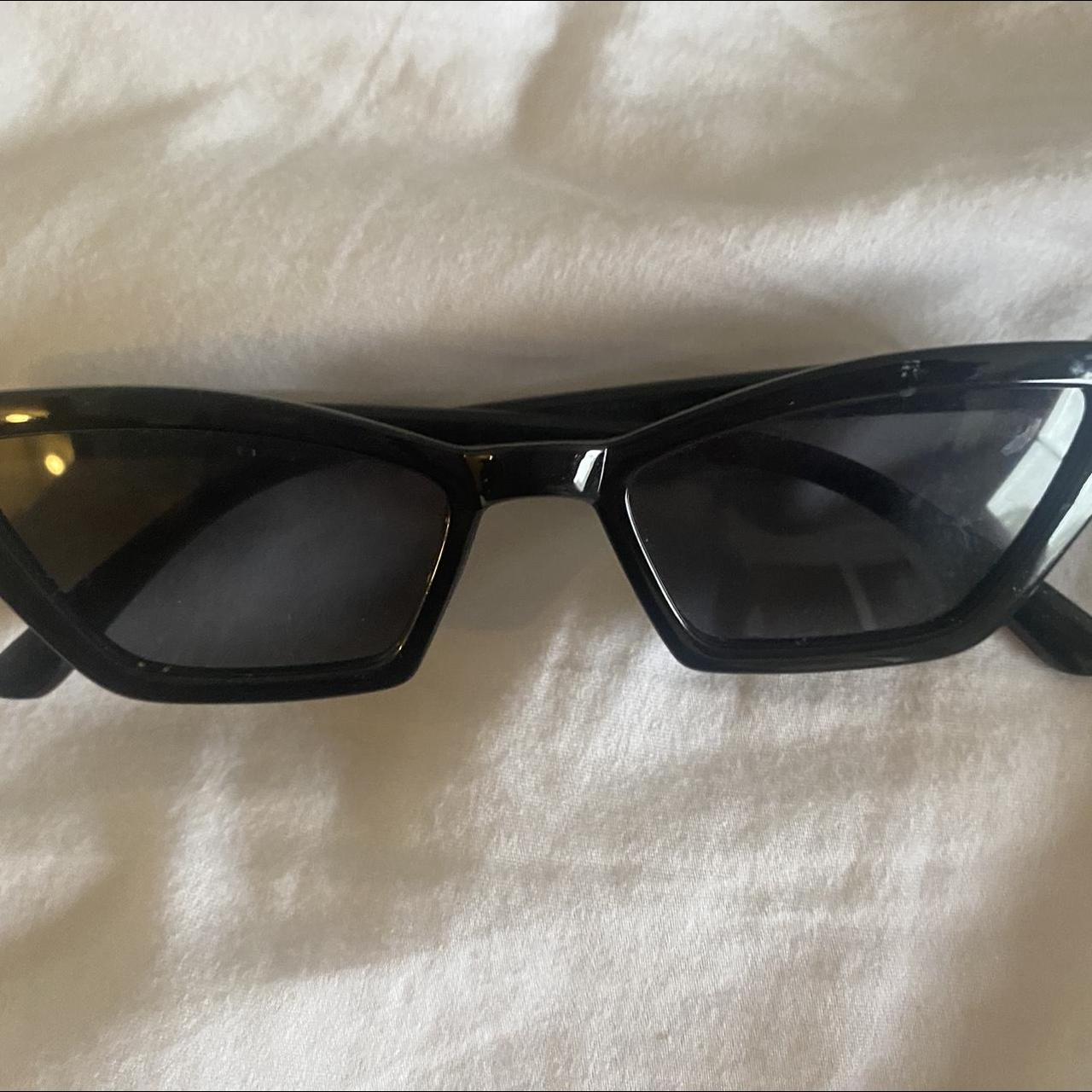 Black cat eyed sunglasses sunglasses cateyed Depop