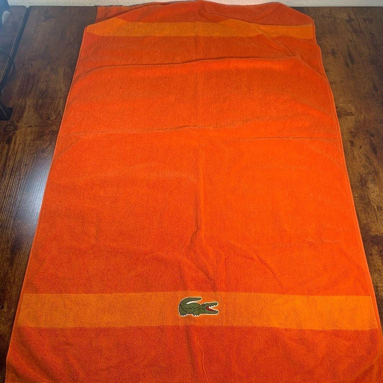 Lacoste Orange Bath Towel 100 Cotton 29 x 49 inch... Depop