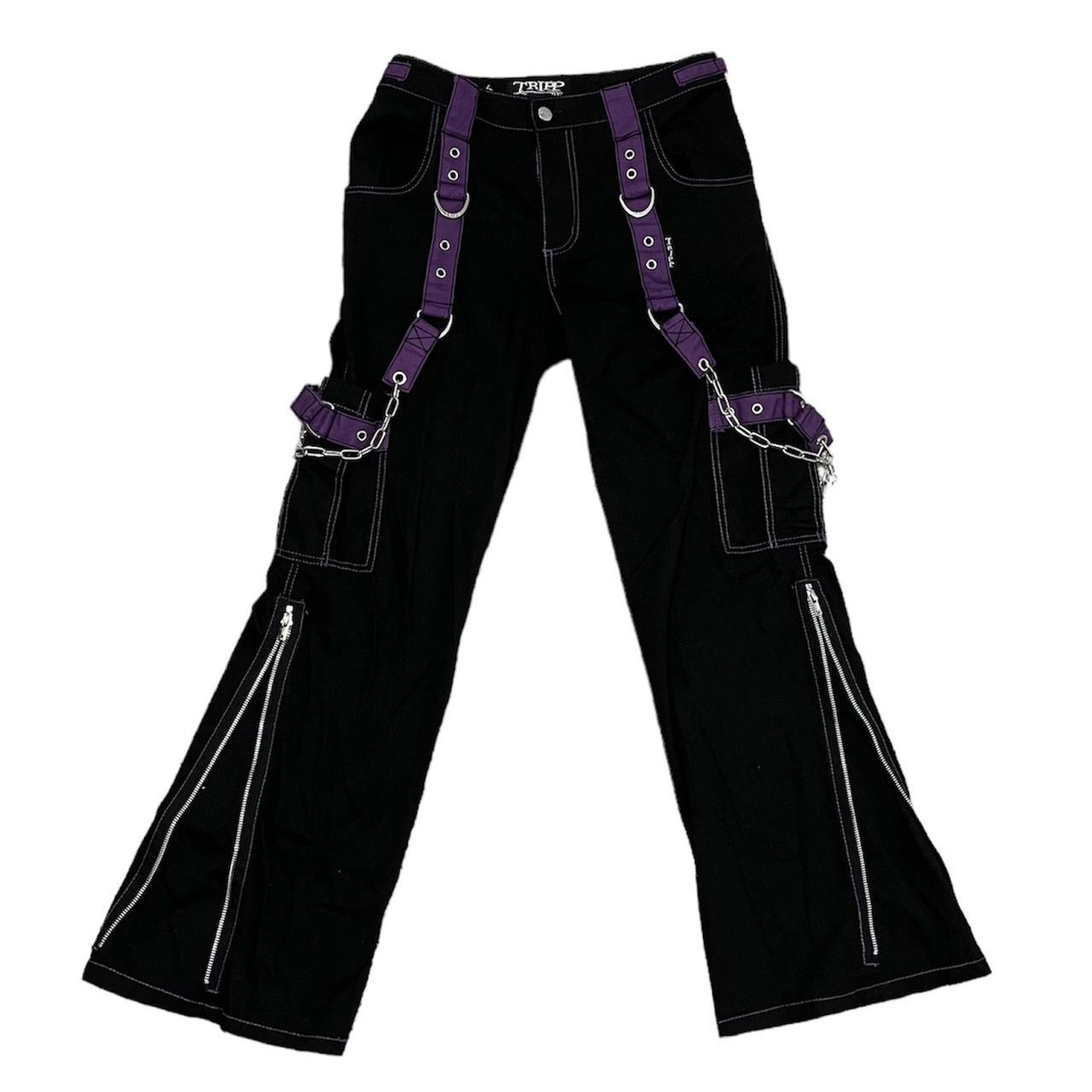insane purple and black tripp nyc straight leg Depop