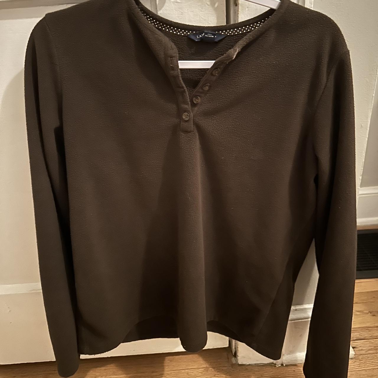 Lands' End Women's Brown Sweatshirt Depop