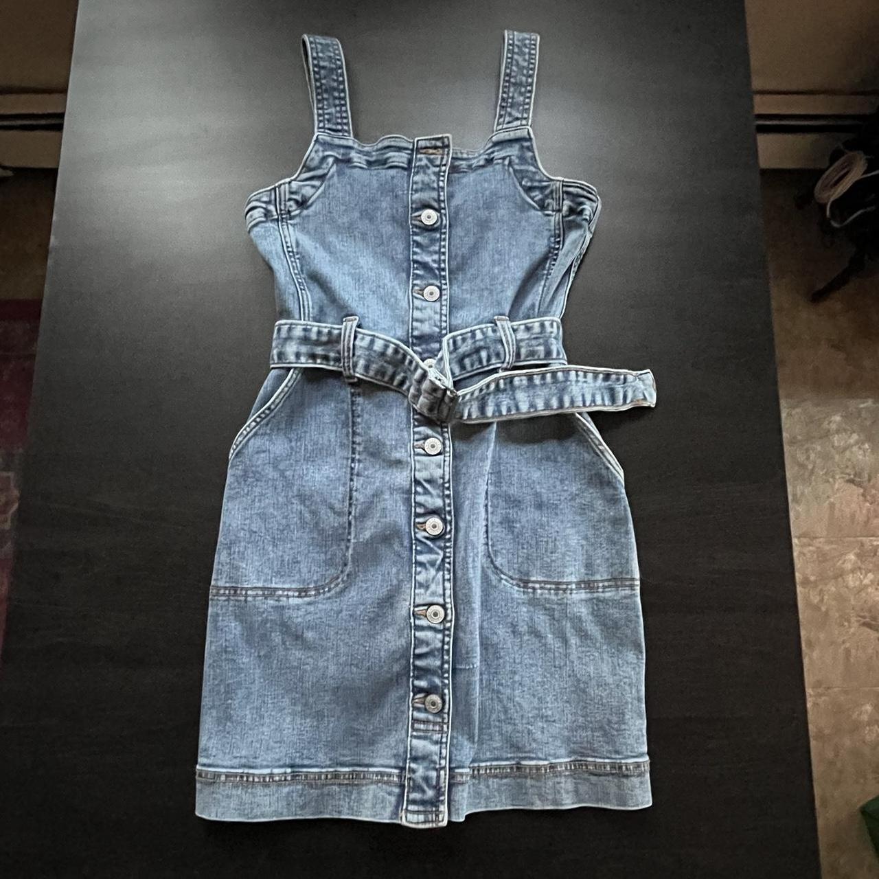 American Eagle Overall-style Denim Mini Dress,
