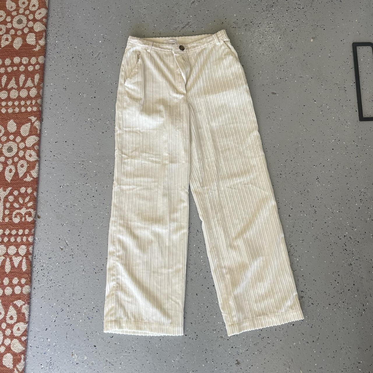 Soft corduroy cream top shop pants! Size US 6 , worn... Depop