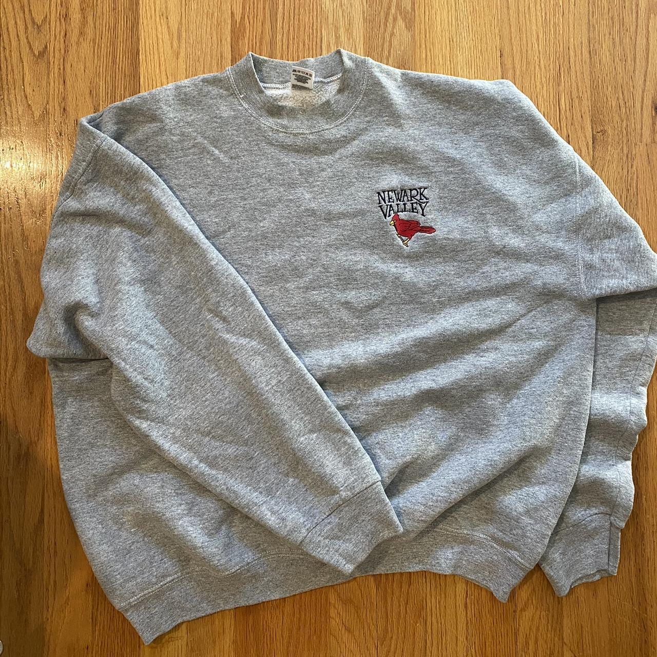 Men's Grey and Red Sweatshirt | Depop