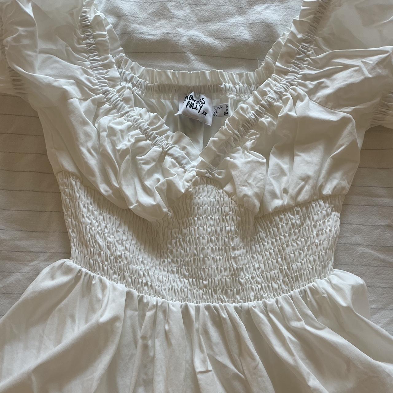 White princess Polly mini dress Didn’t wear it... - Depop