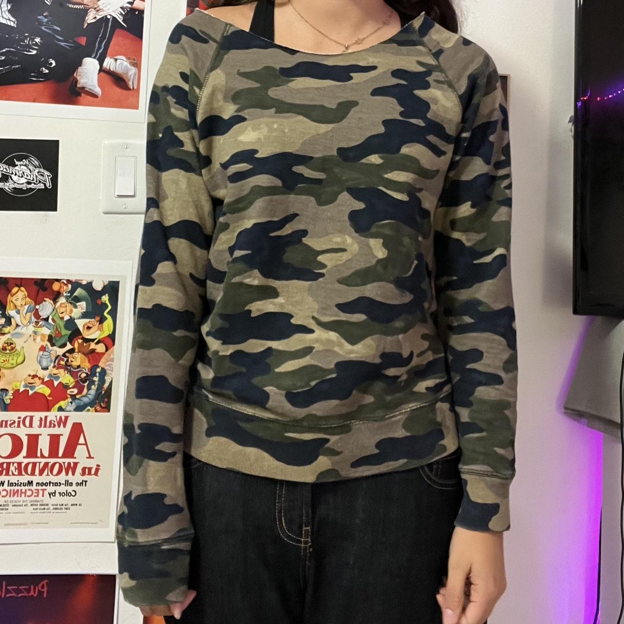 J crew 2024 camo sweatshirt