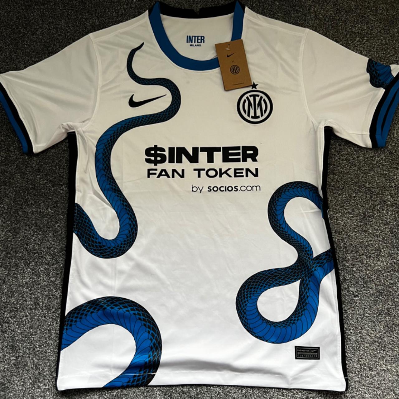 Authentic Dri Fit Inter Milan Pirelli Soccer Jersey Youth Large Nerazzurri  Toby