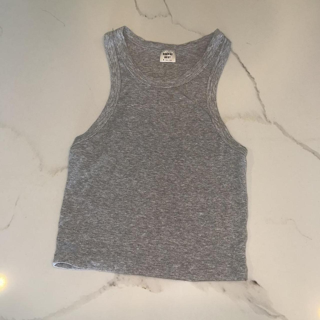 Aritzia Grey Honor Tank Size small but veryy... - Depop