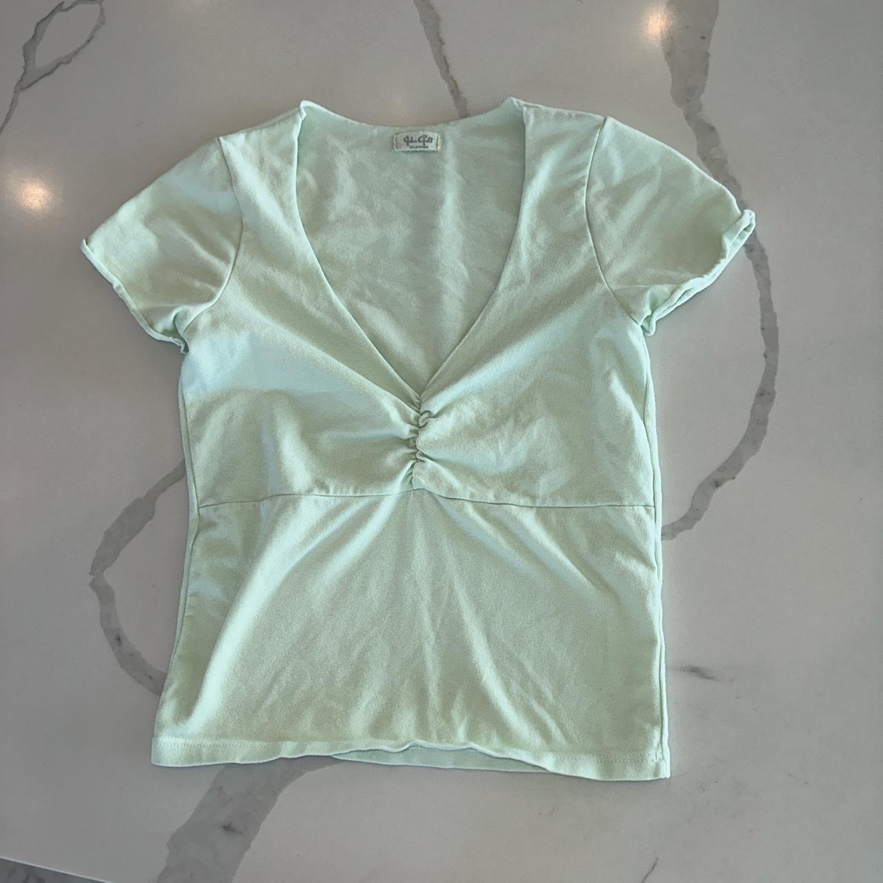 Brandy Melville John Galt Lime Green Gina Top One... Depop
