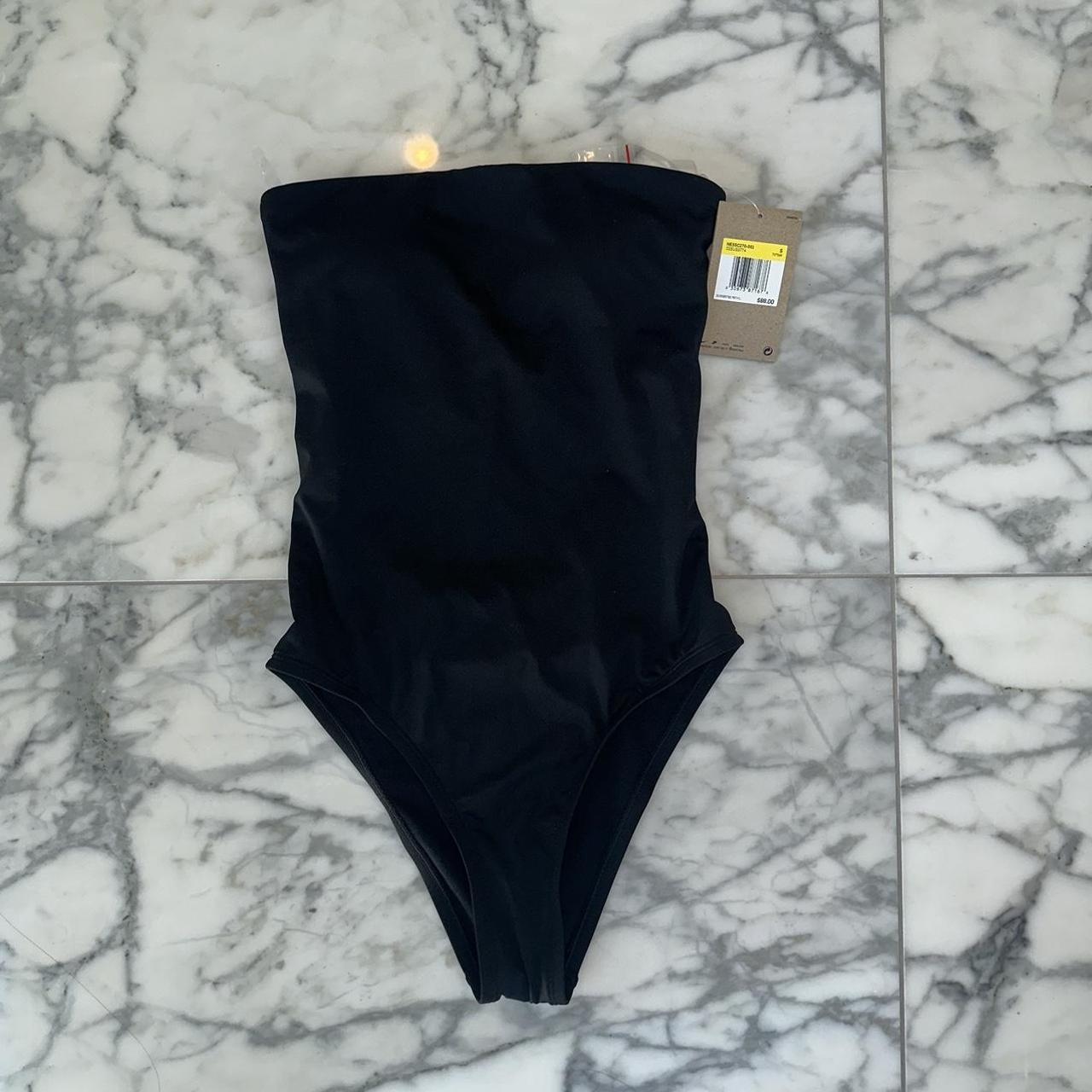 Nike Strapless One Piece Swimsuit with Crisscross... Depop