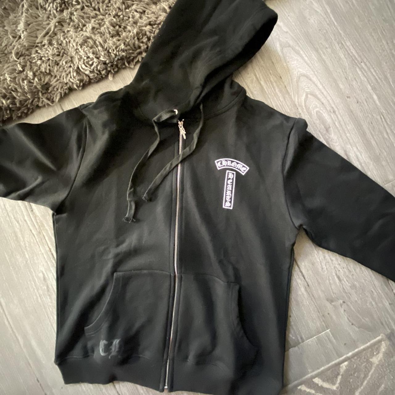 Chrome hearts zip up hoodie Sz L New comes with... - Depop