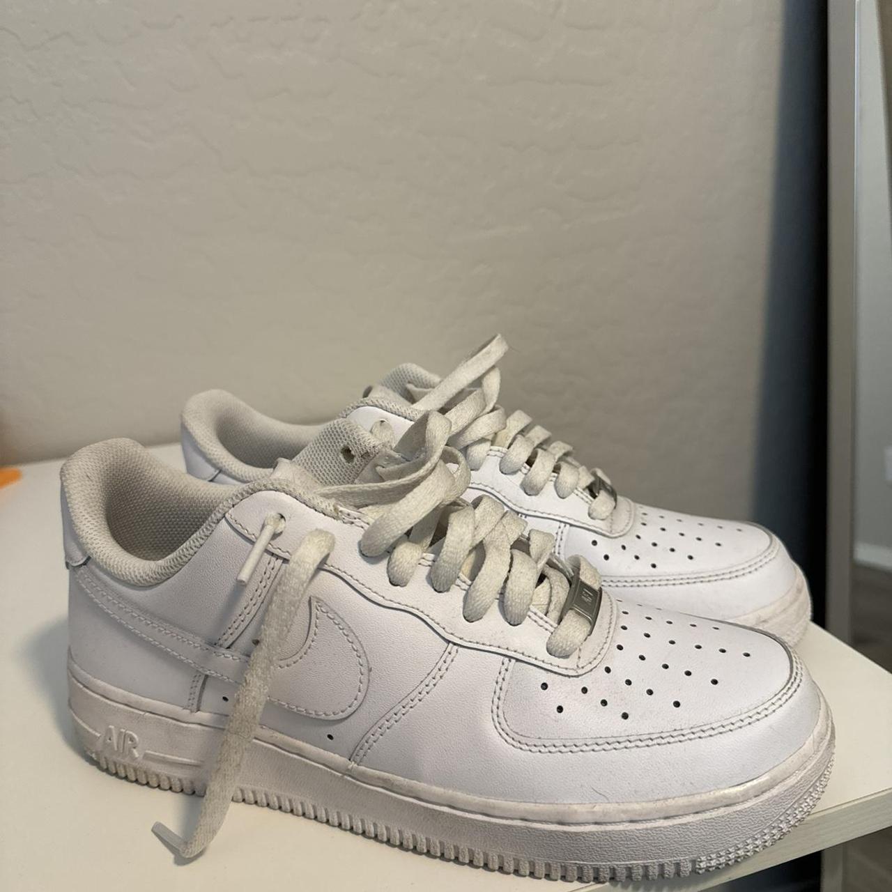 Nike Air Force 1 worn- just a little dirty size 7.5... - Depop