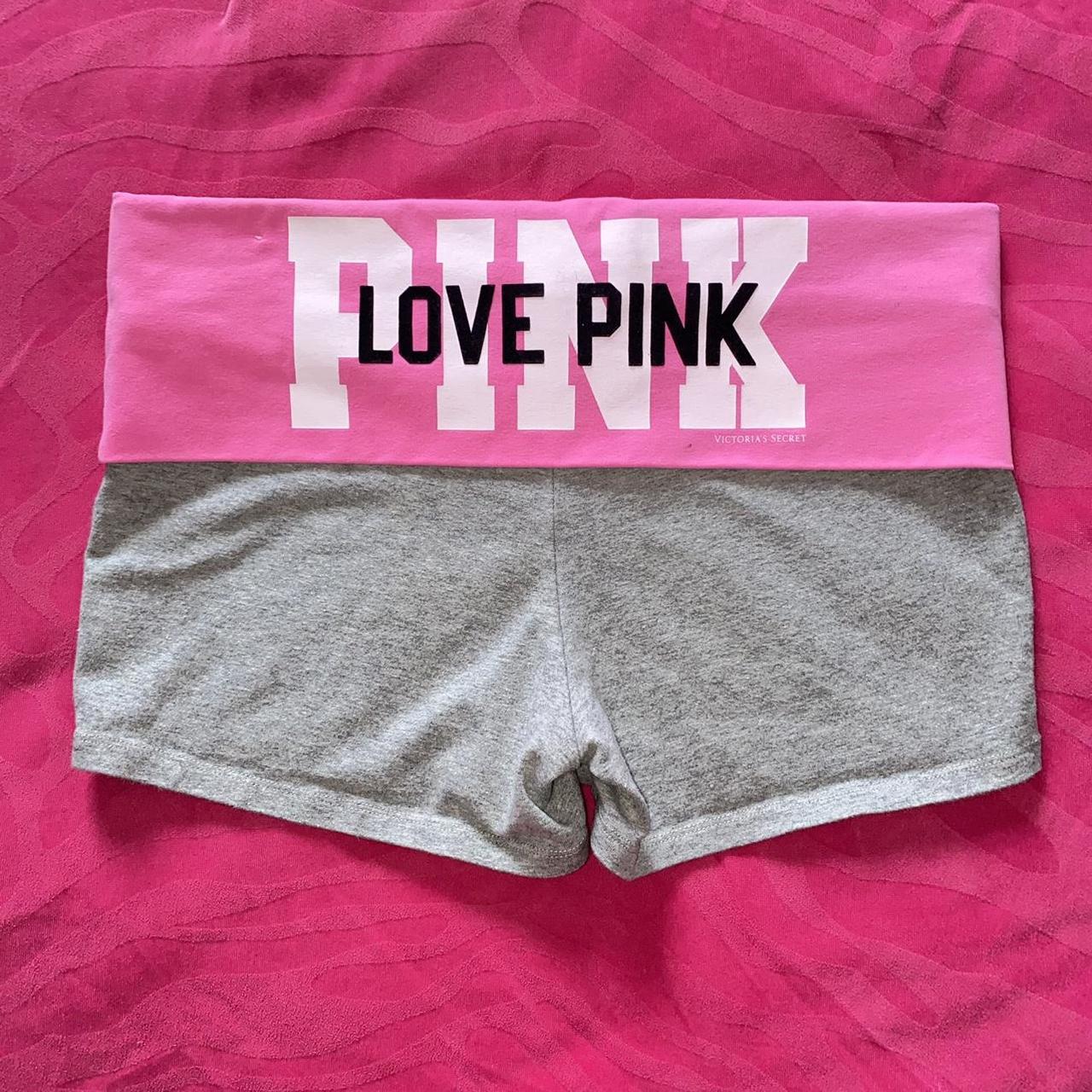 Victoria’s Secret PINK foldover yoga shorts from... Depop