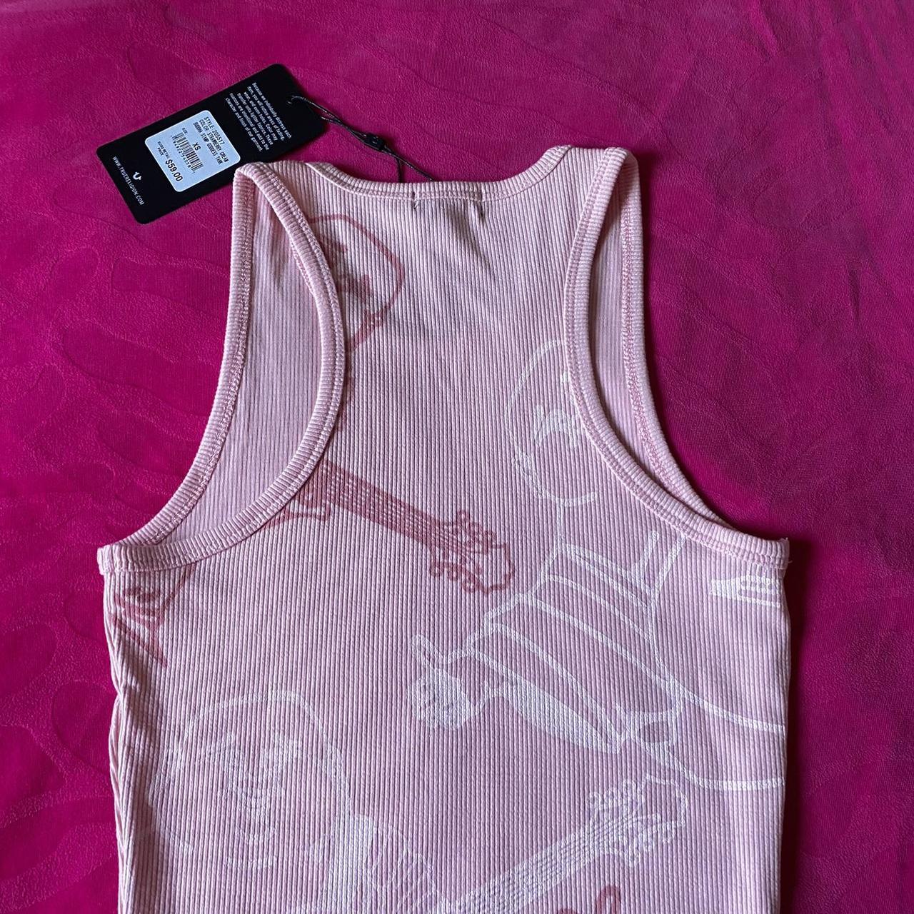 pink true religion tank top size extra small Depop