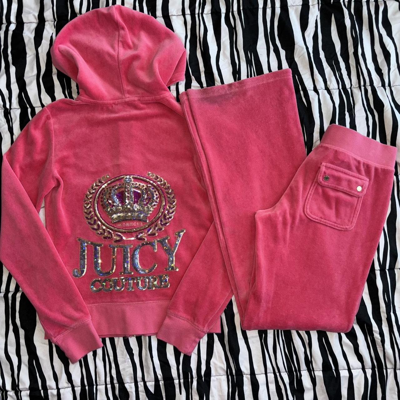 Pink Juicy Couture tracksuit soft velour... Depop