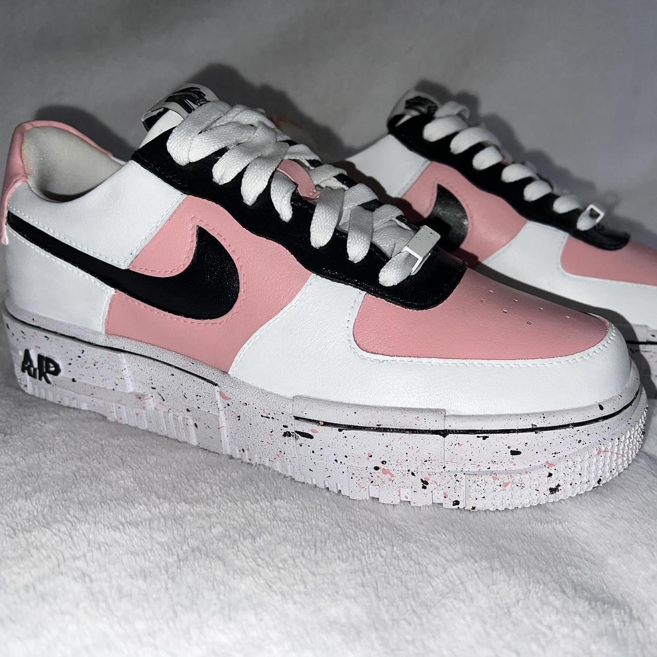 Custom Nike Air Air Force Pixel Custom Pink Nike Women's Air
