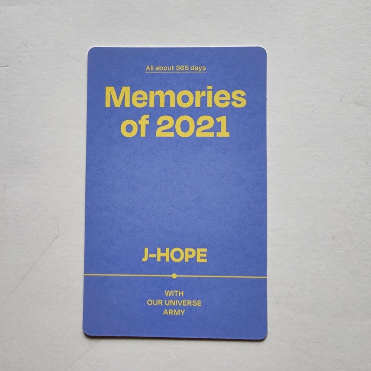 BTS Memories of 2021 DVD with Jhope Photocard - | Depop