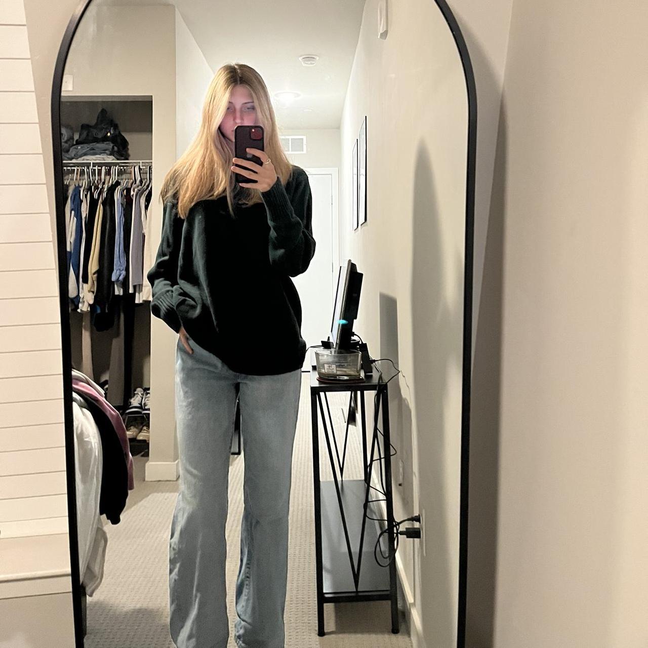 Dark green oversized brandy Melville sweater brandy... Depop