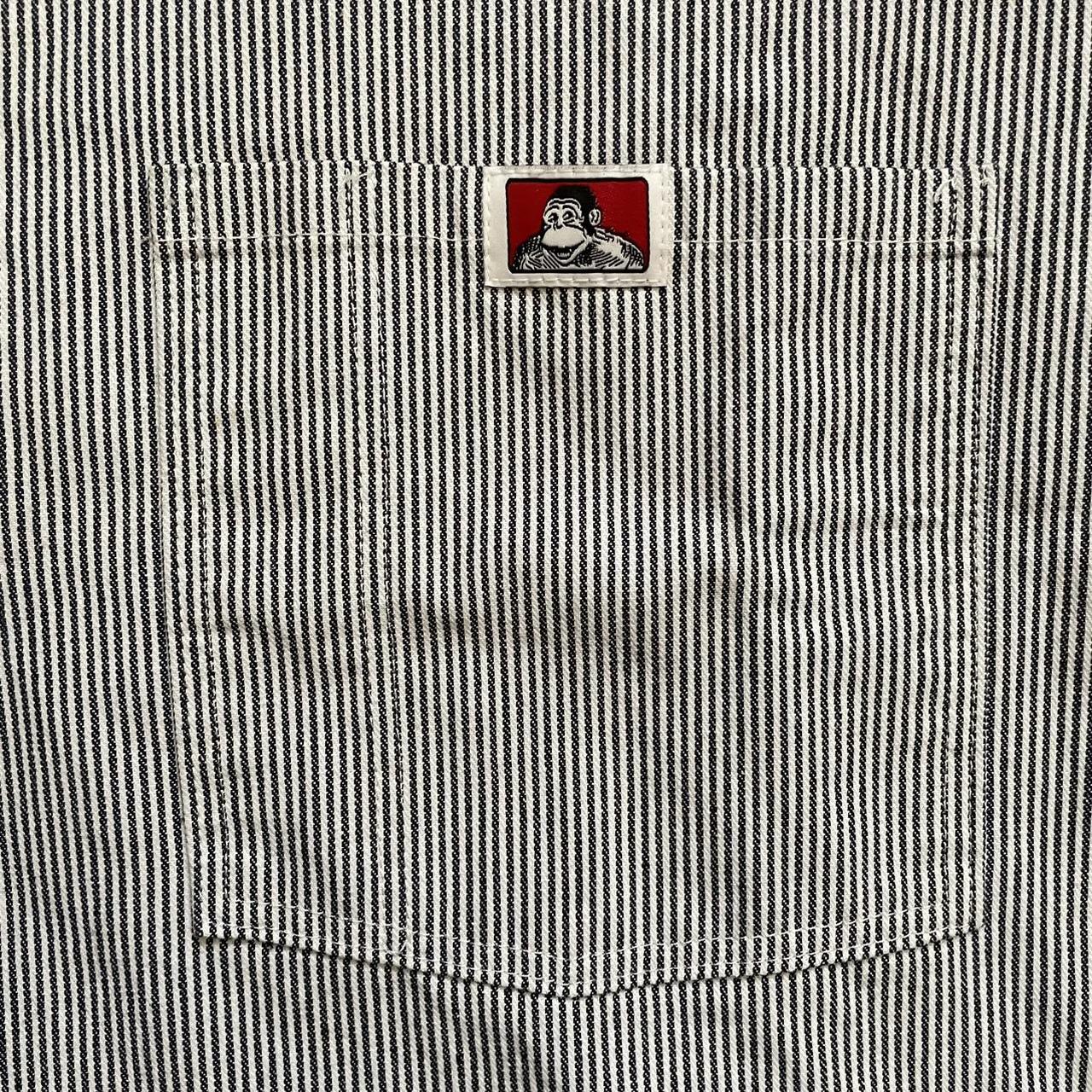 Ben Davis black and white pinstripe quarter zip... Depop