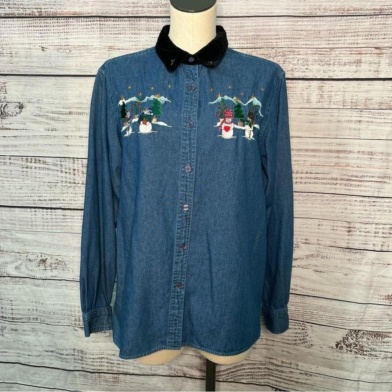 Basic Editions Women's Blouse - Blue - M – Basic … - image 1