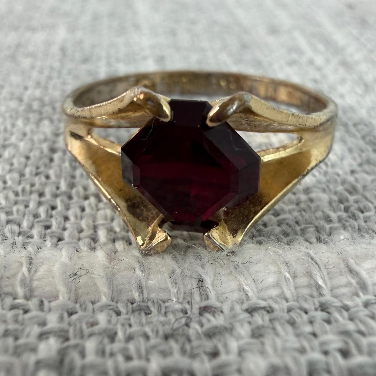 Preloved Women's Ring - Gold – Red Ruby Ring Size… - image 1