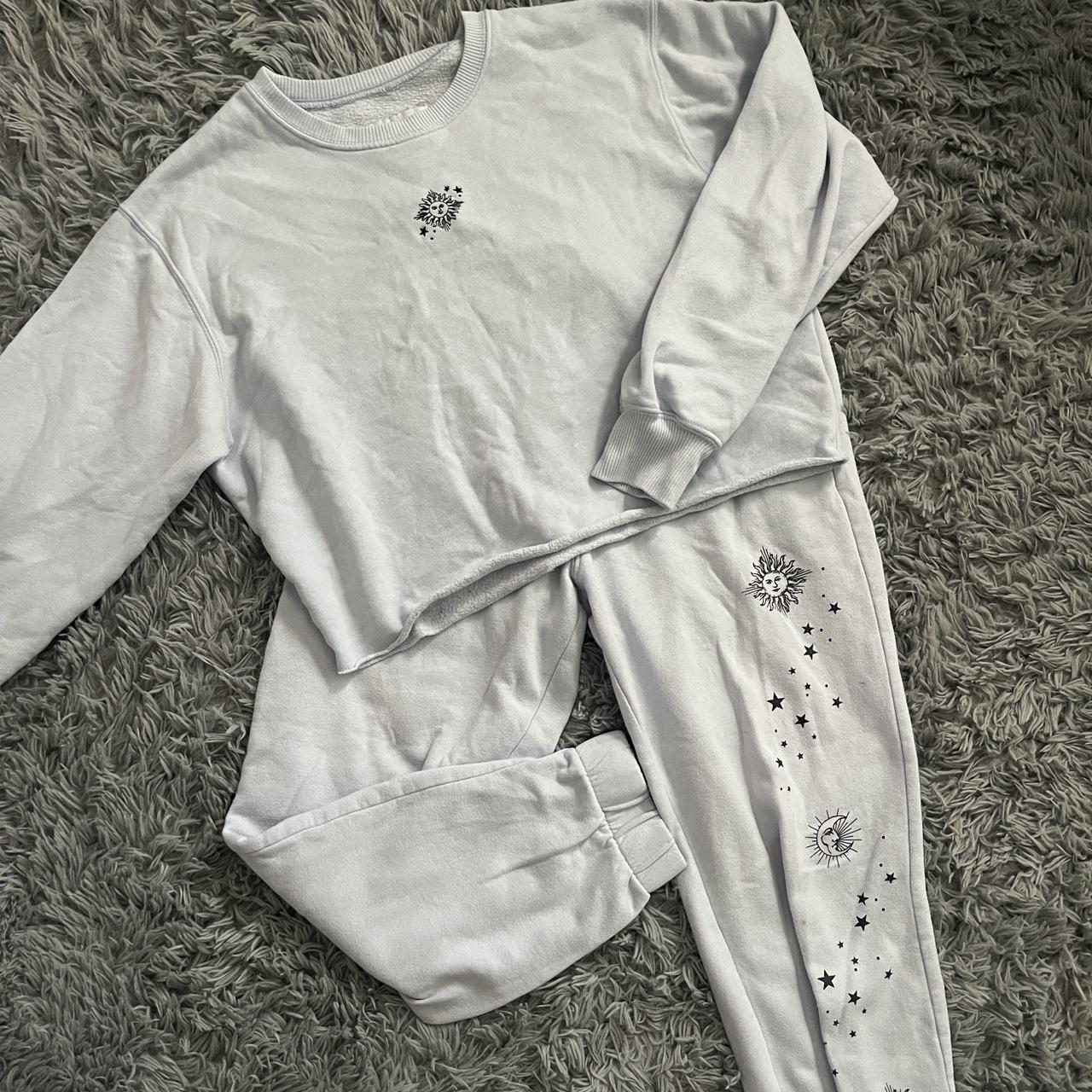 cute light blue loungewear set. depicts artistic... Depop