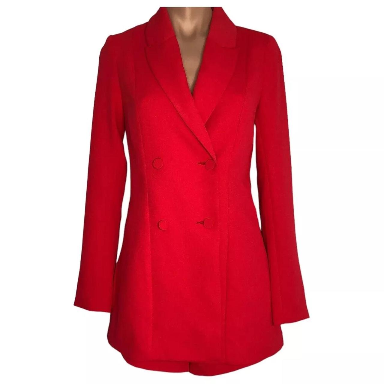 Kookai Red blazer Romper playsuit size 38 Depop