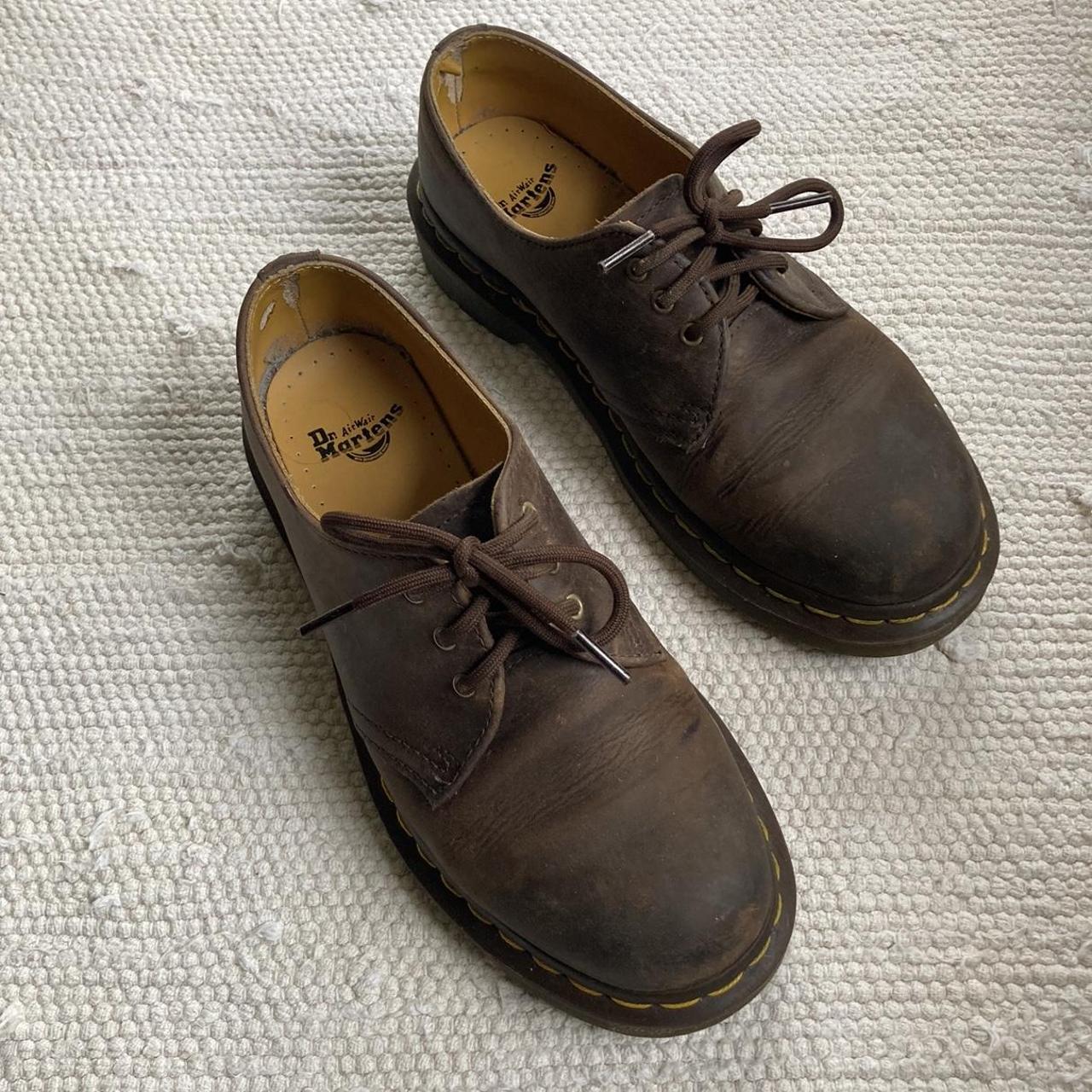 Doc Marten 1461 Brown Leather Oxfords (W 7) So... - Depop