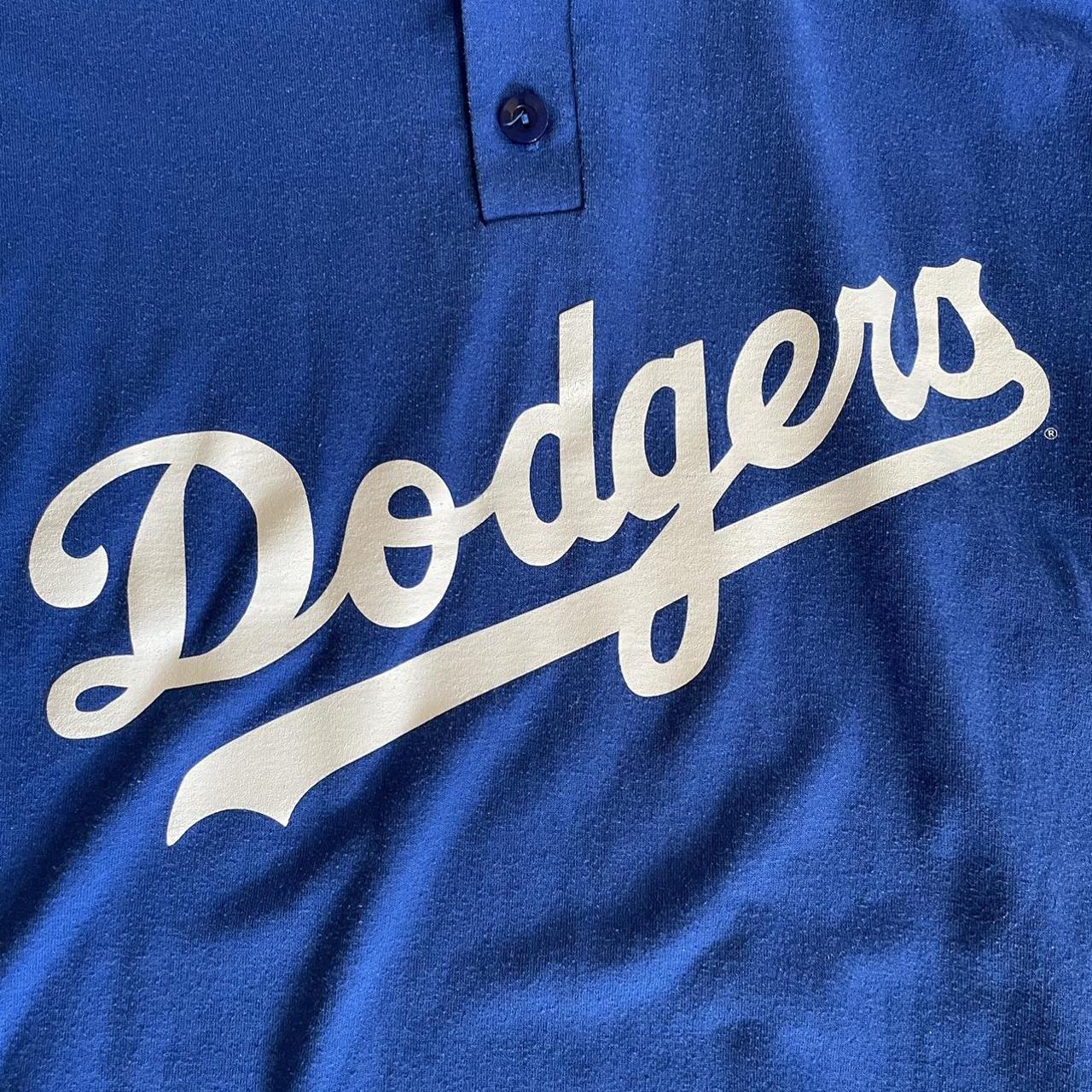 Vintage Plain LA Dodgers Majestic Jersey Size M - Depop