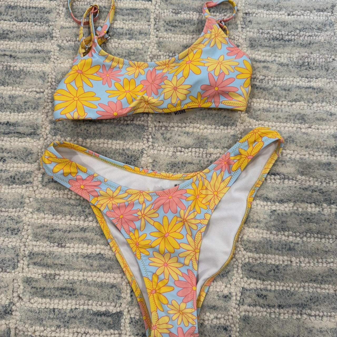 SHEIN flower swimsuit #SHEIN #flower #swimsuit... - Depop