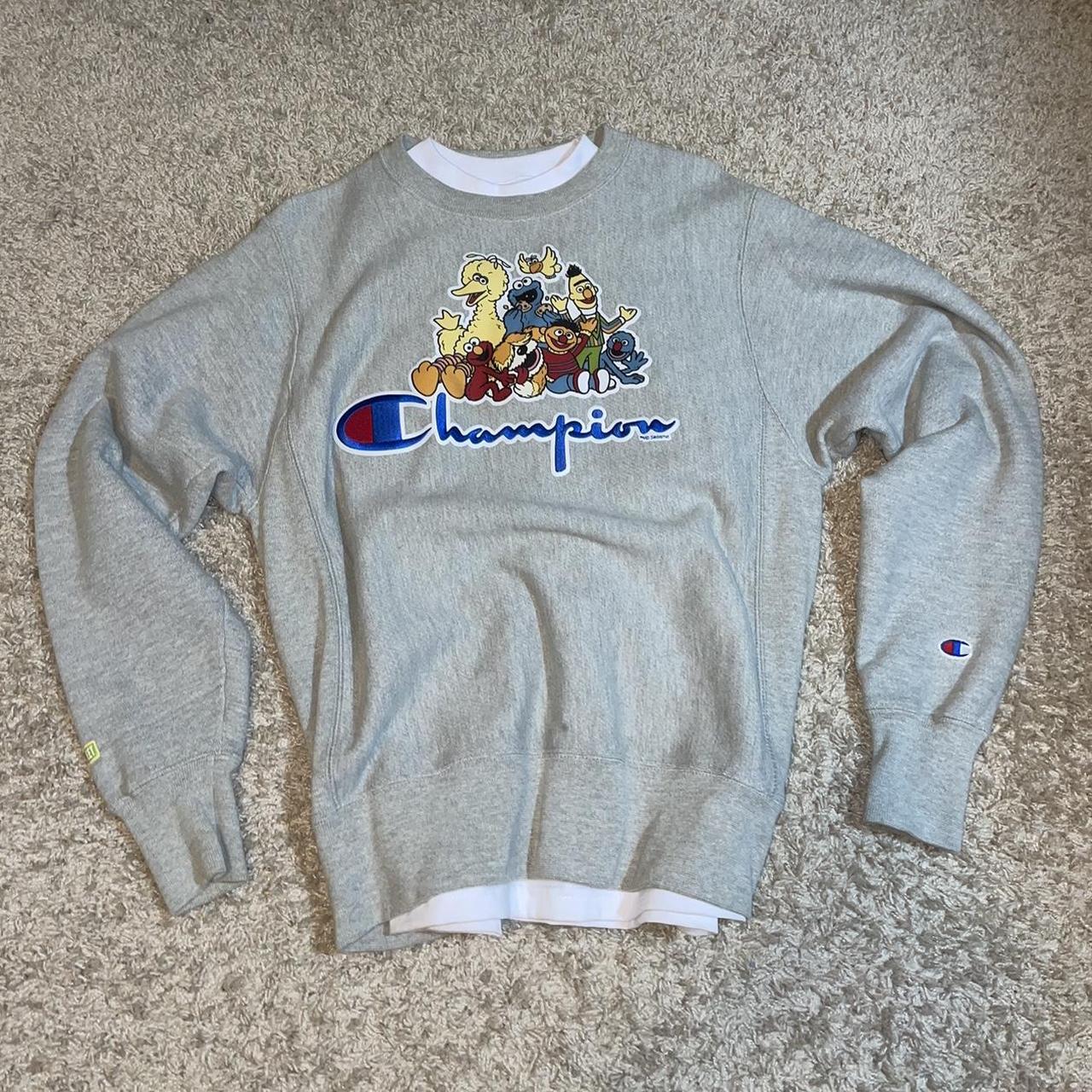 Champion sweater grey top mens intense