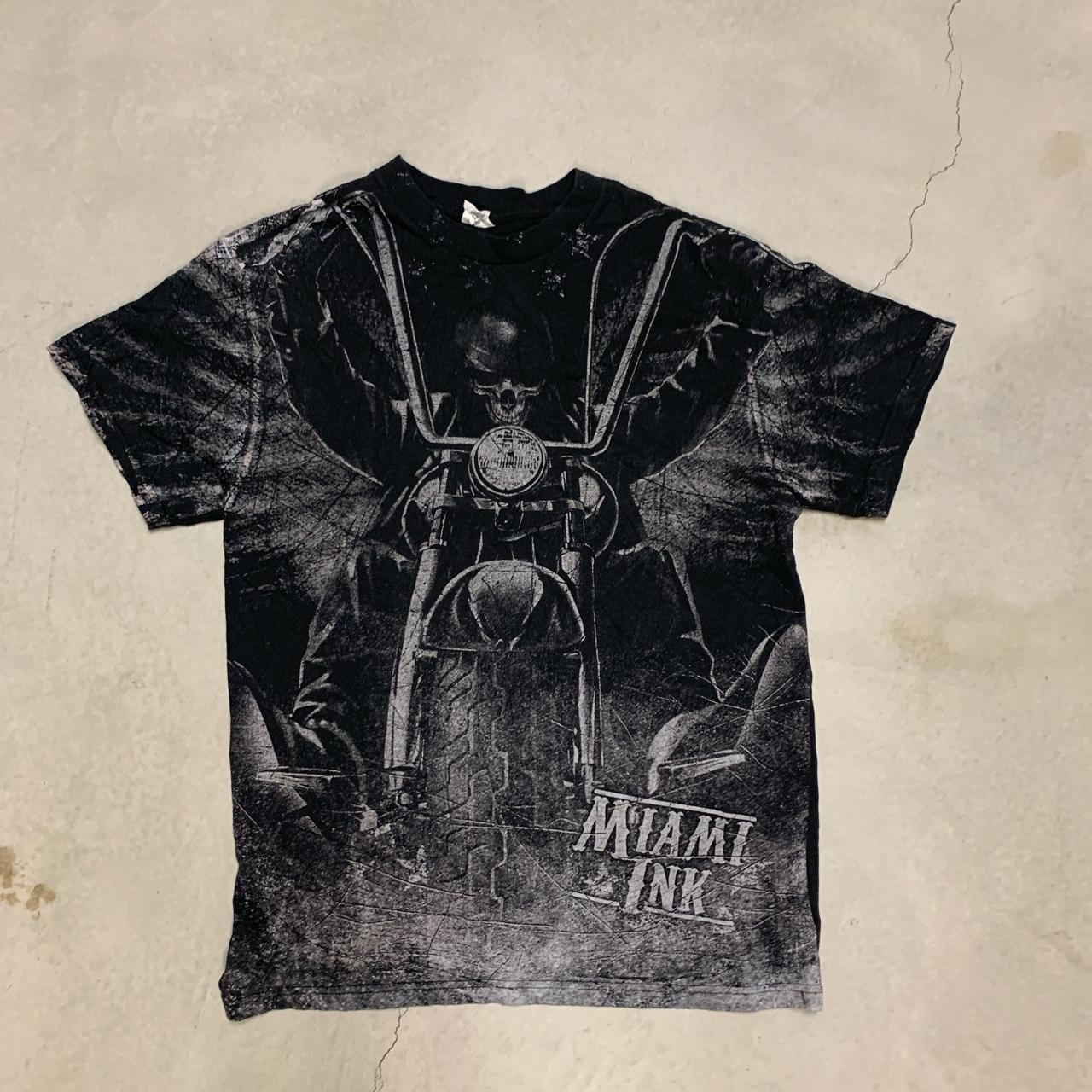 Miami Ink Biker Shirt (M) Measurements-- 18