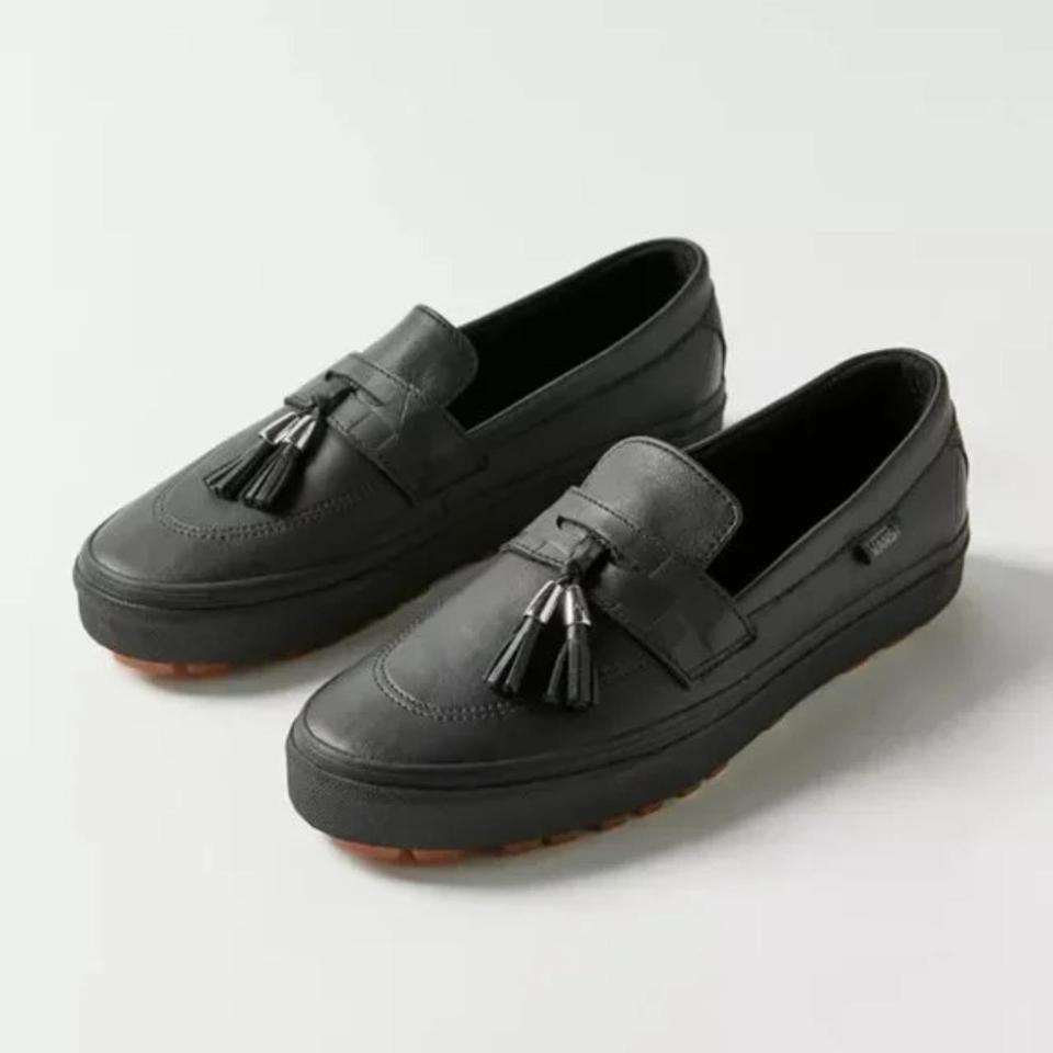 Vans on sale leather loafers