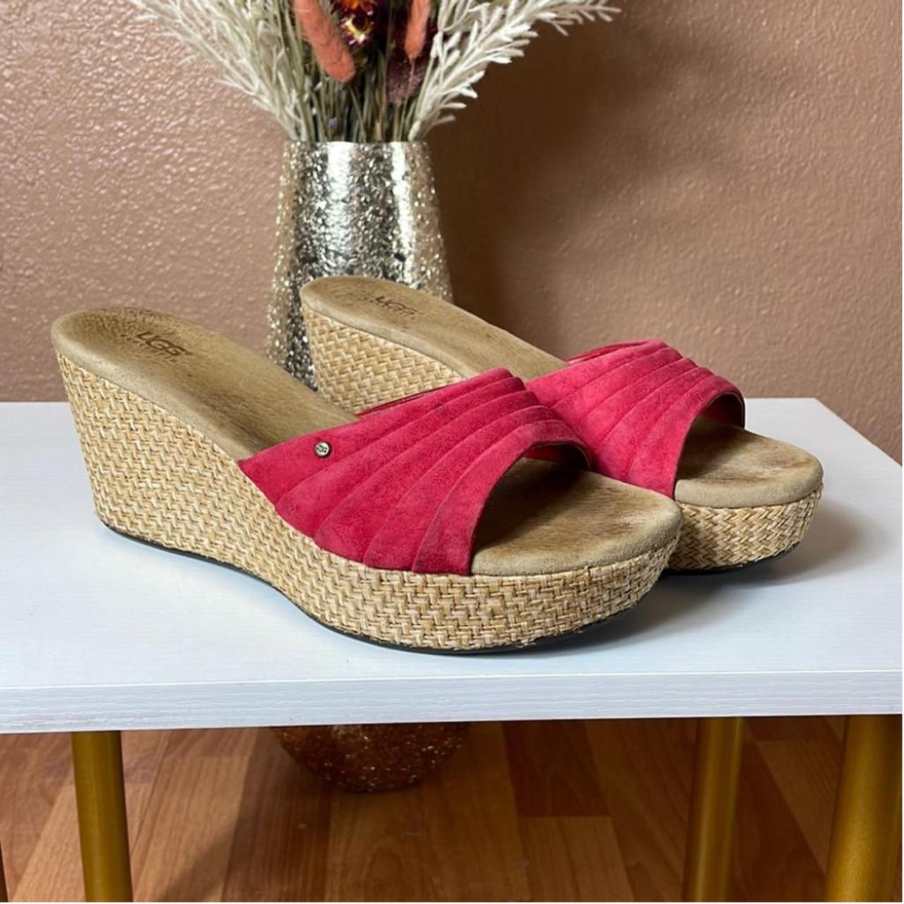 Ugg discount sandals red