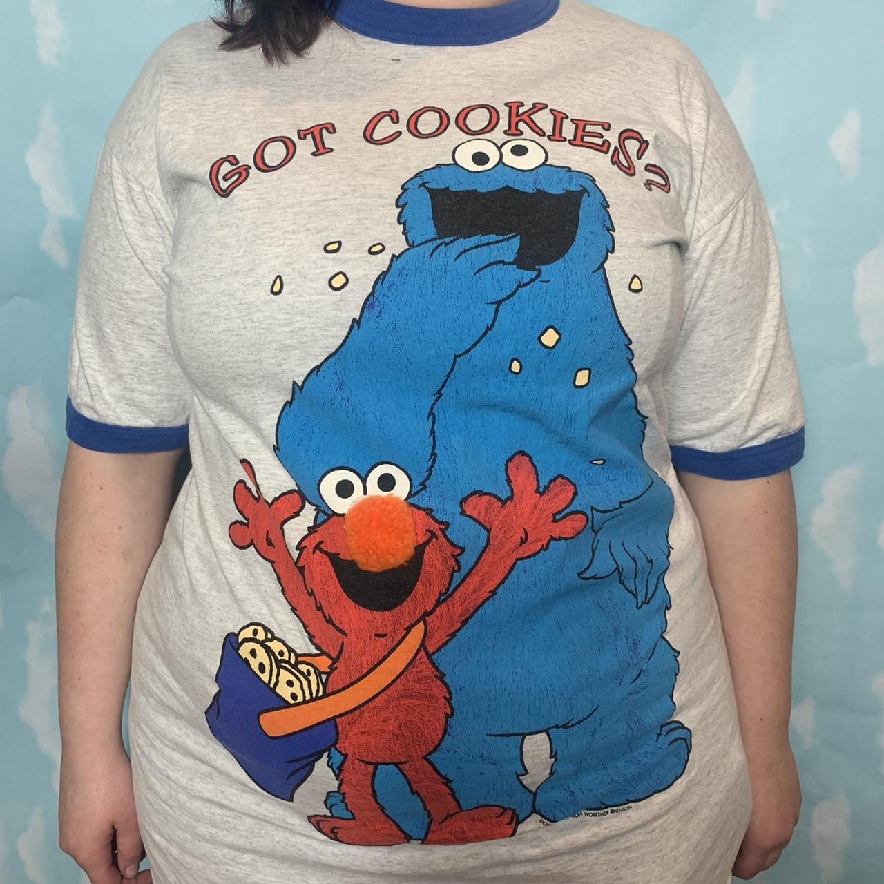 Cookie Monster Short Sleeve Crew Neck Graphic Tee, T-Shirts