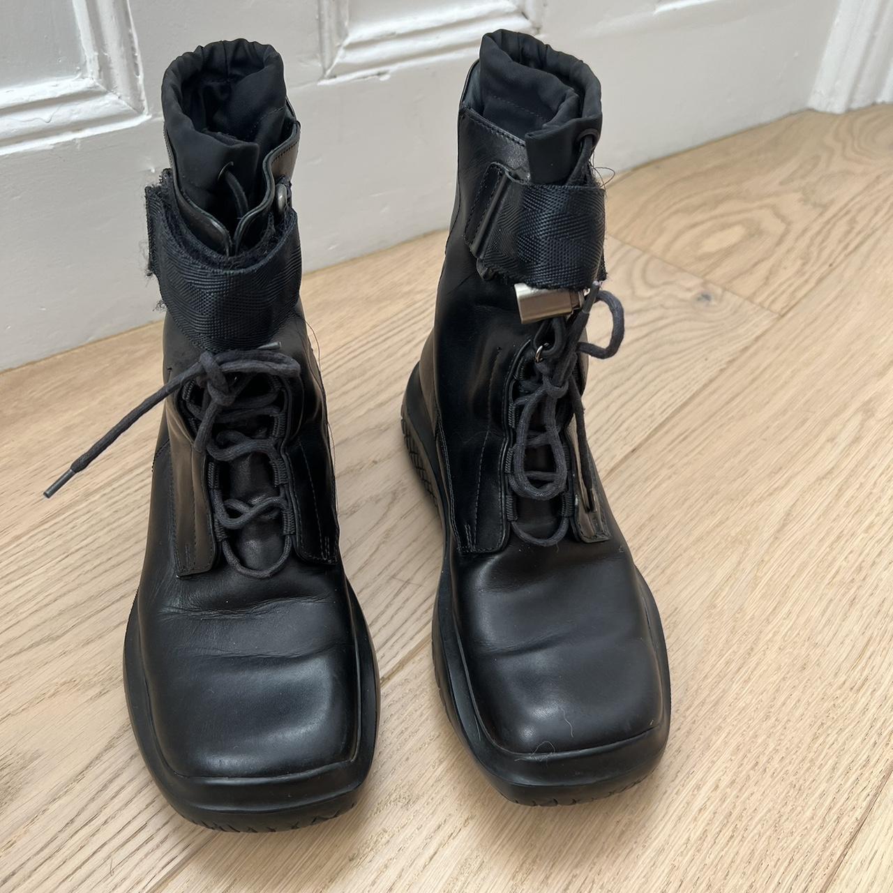 1999 archive Prada vibram boots/ 90s Prada Velcro...