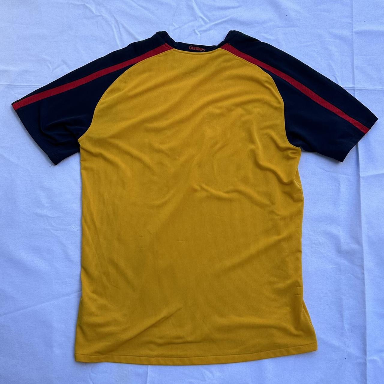 Vintage Nike Arsenal yellow football jersey top.... - Depop