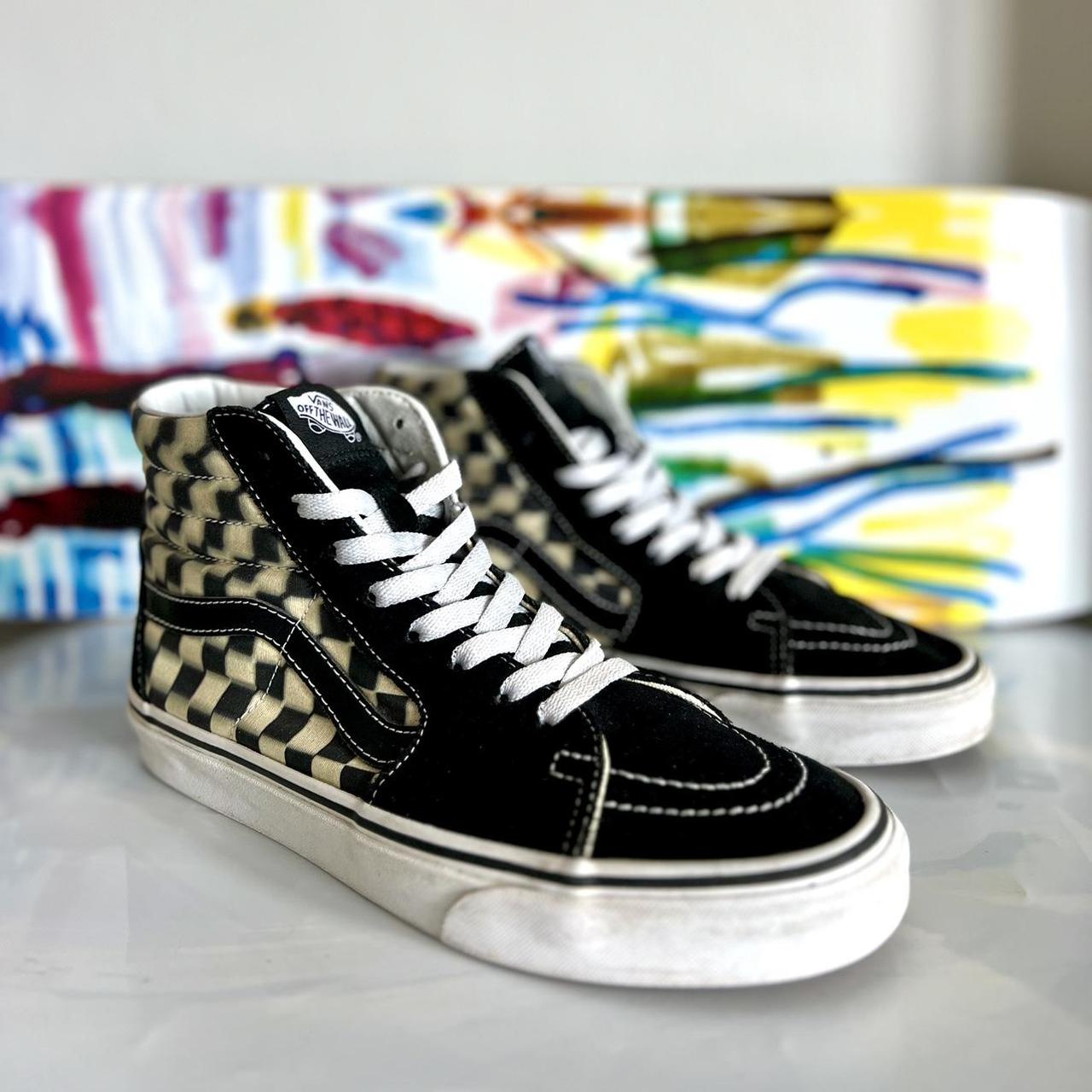 Checkerboard sk8 hi vans best sale