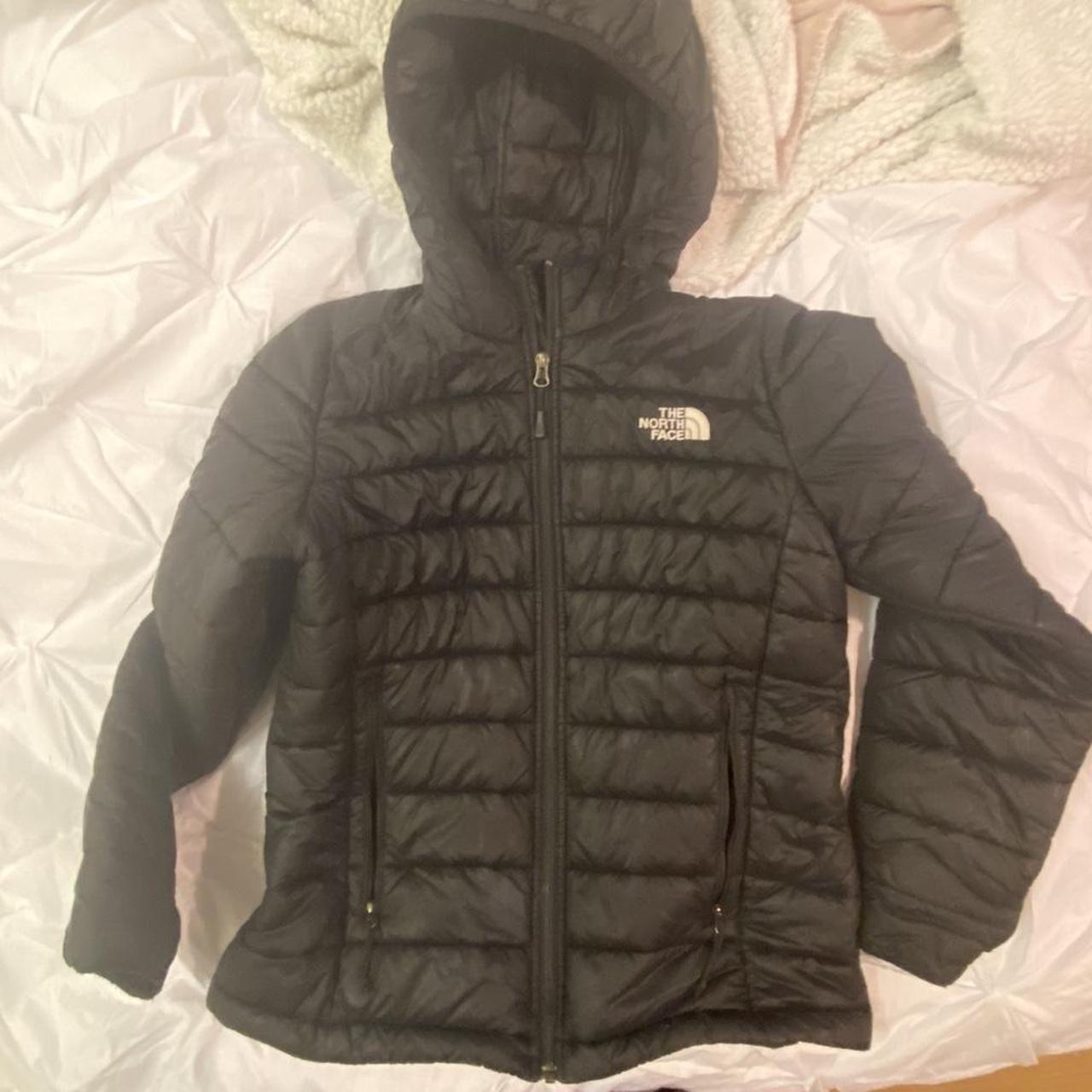 black north face waterproof jacket womens size... - Depop