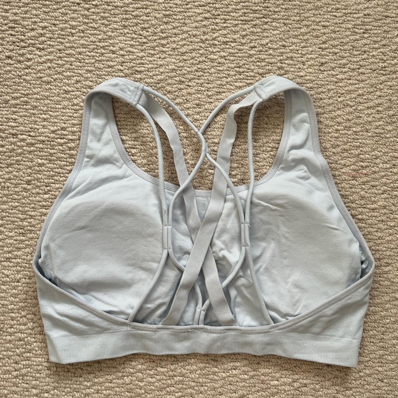 Fabletics Women's Blue Bra | Depop